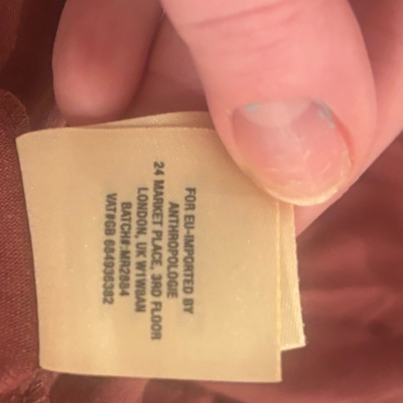 NWT Anthropologie Ella Mae Rouge/ Red Tie Front Dress Size XS. - Picture 6 of 7